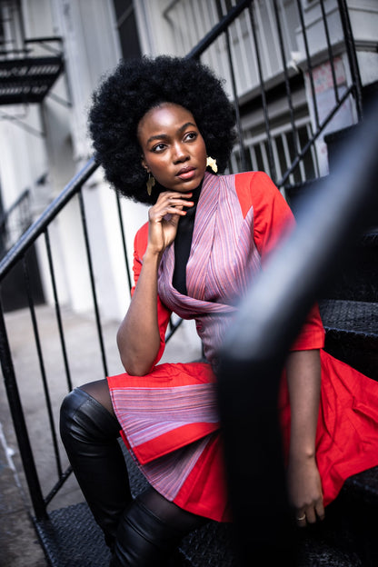 The “Sunrise” Geometric Blazer Dress