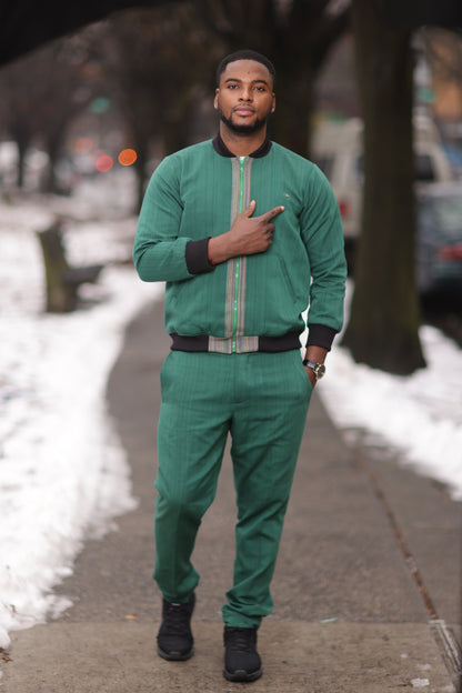 The "Urban Emerald” Set - Coordinated Bomber & Trouser