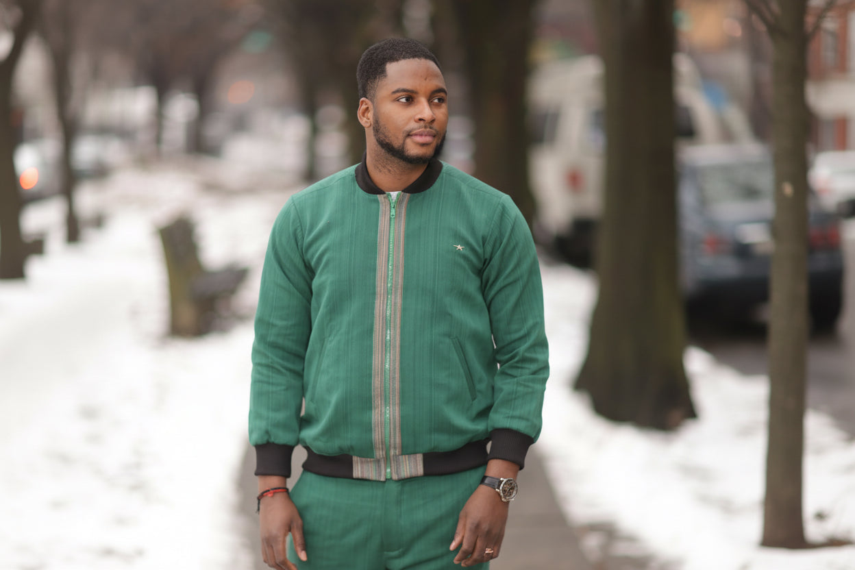The "Urban Emerald” Set - Coordinated Bomber & Trouser