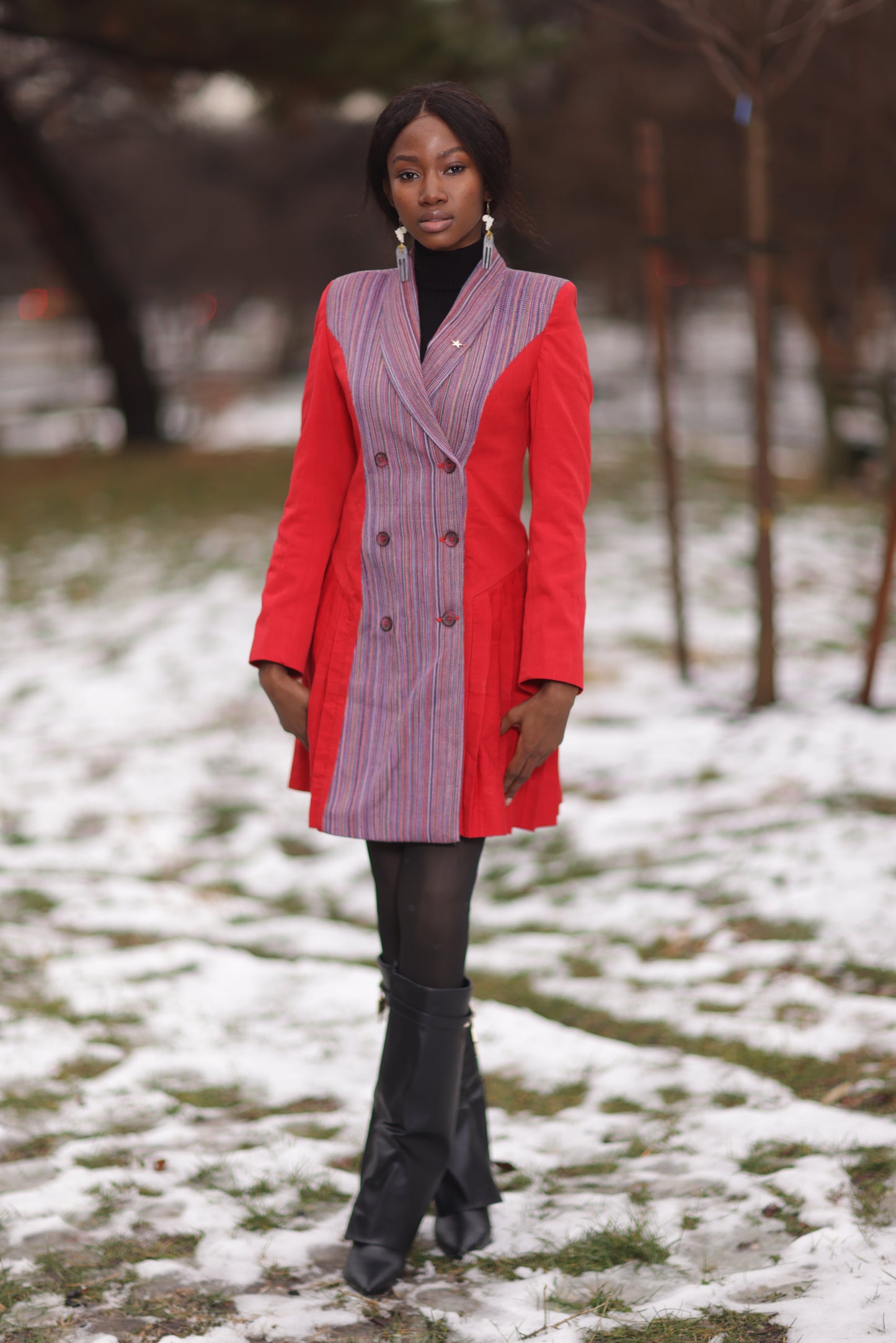 The “Sunrise” Geometric Blazer Dress