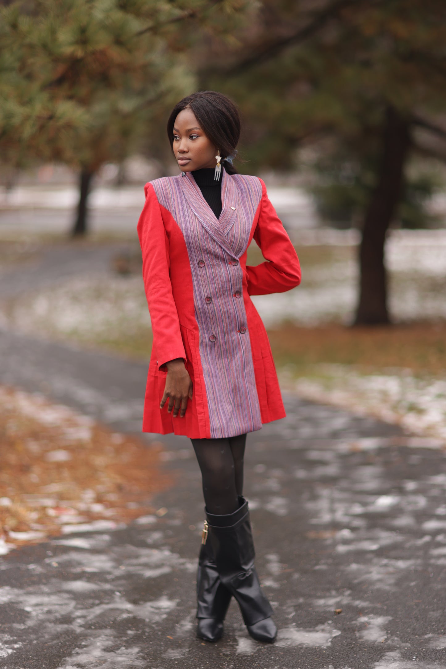 The “Sunrise” Geometric Blazer Dress